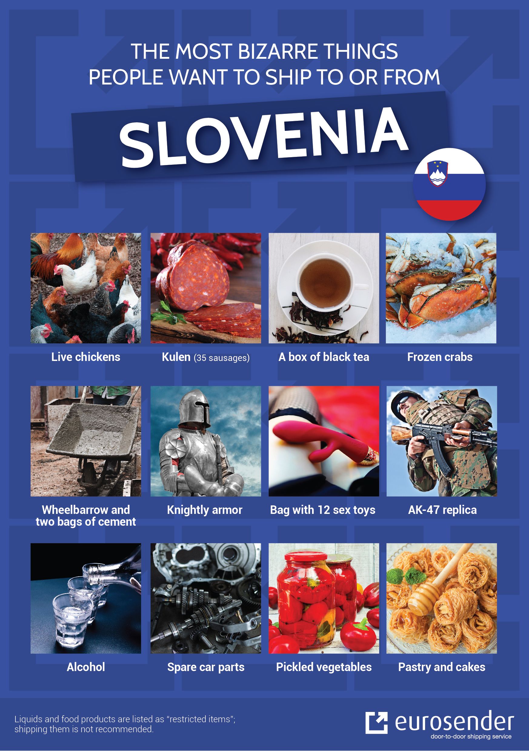 bizarre shipments to Slovenia