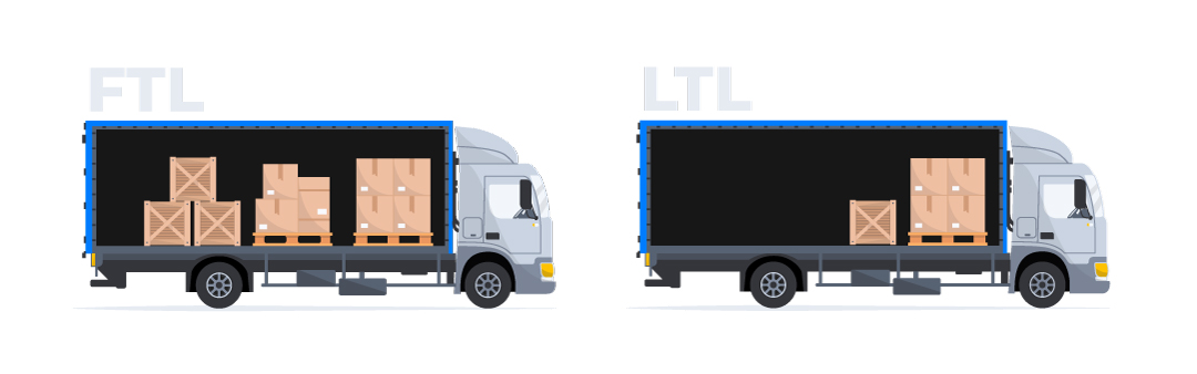 difference between LTL vs FTL freight shipping