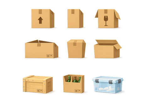 Types de boîtes en carton pour emballer un colis